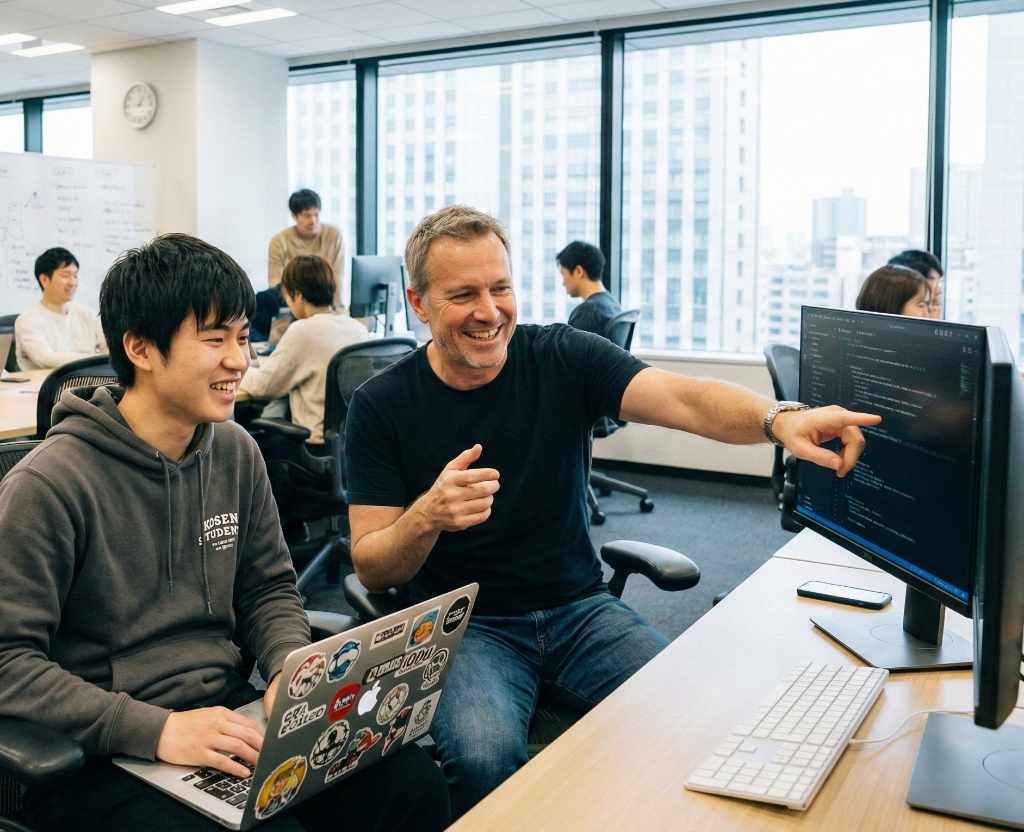 エンジニアと働く様子